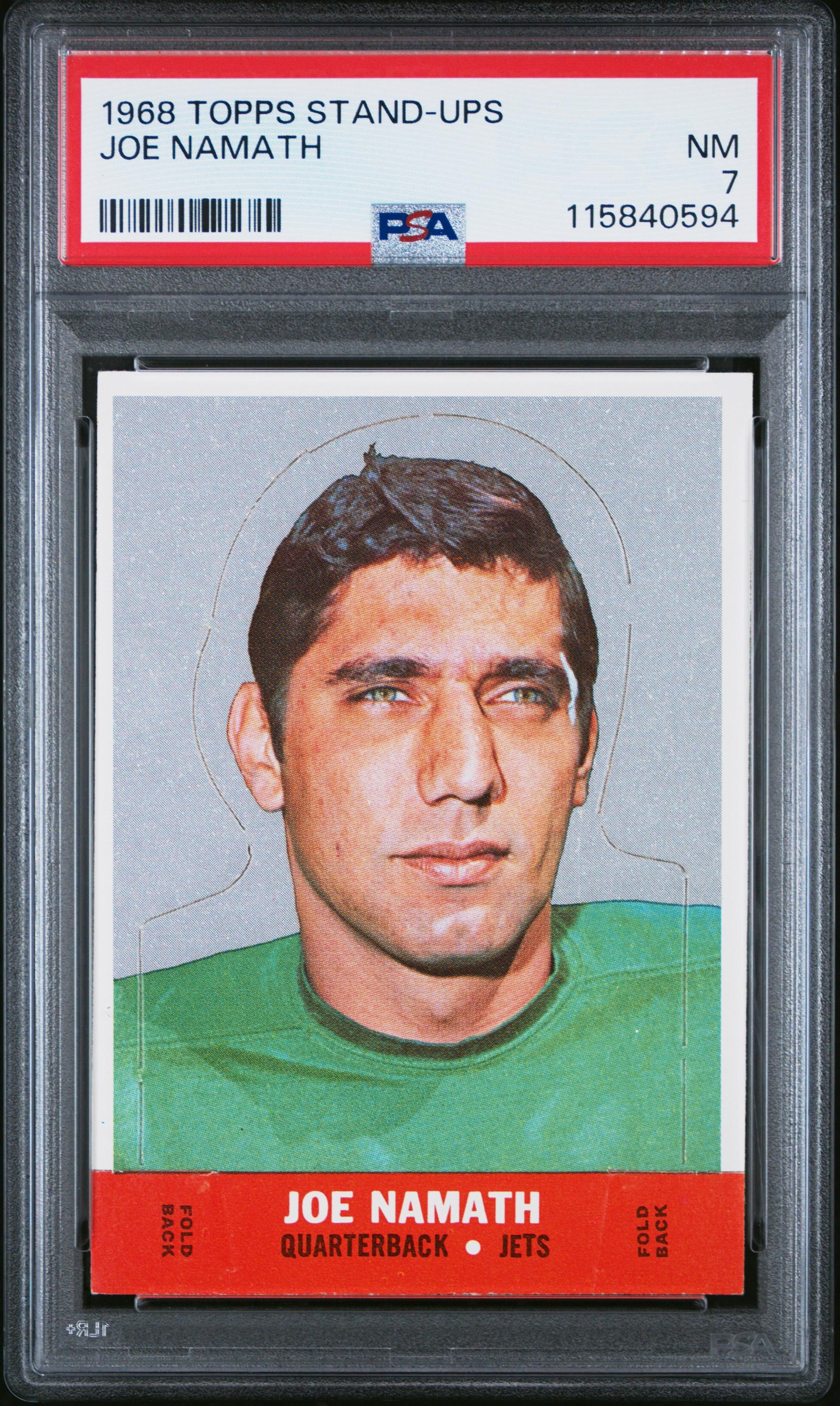 A 1968 Topps Stand Ups Joe Namath Football Card (PSA 7 NM)