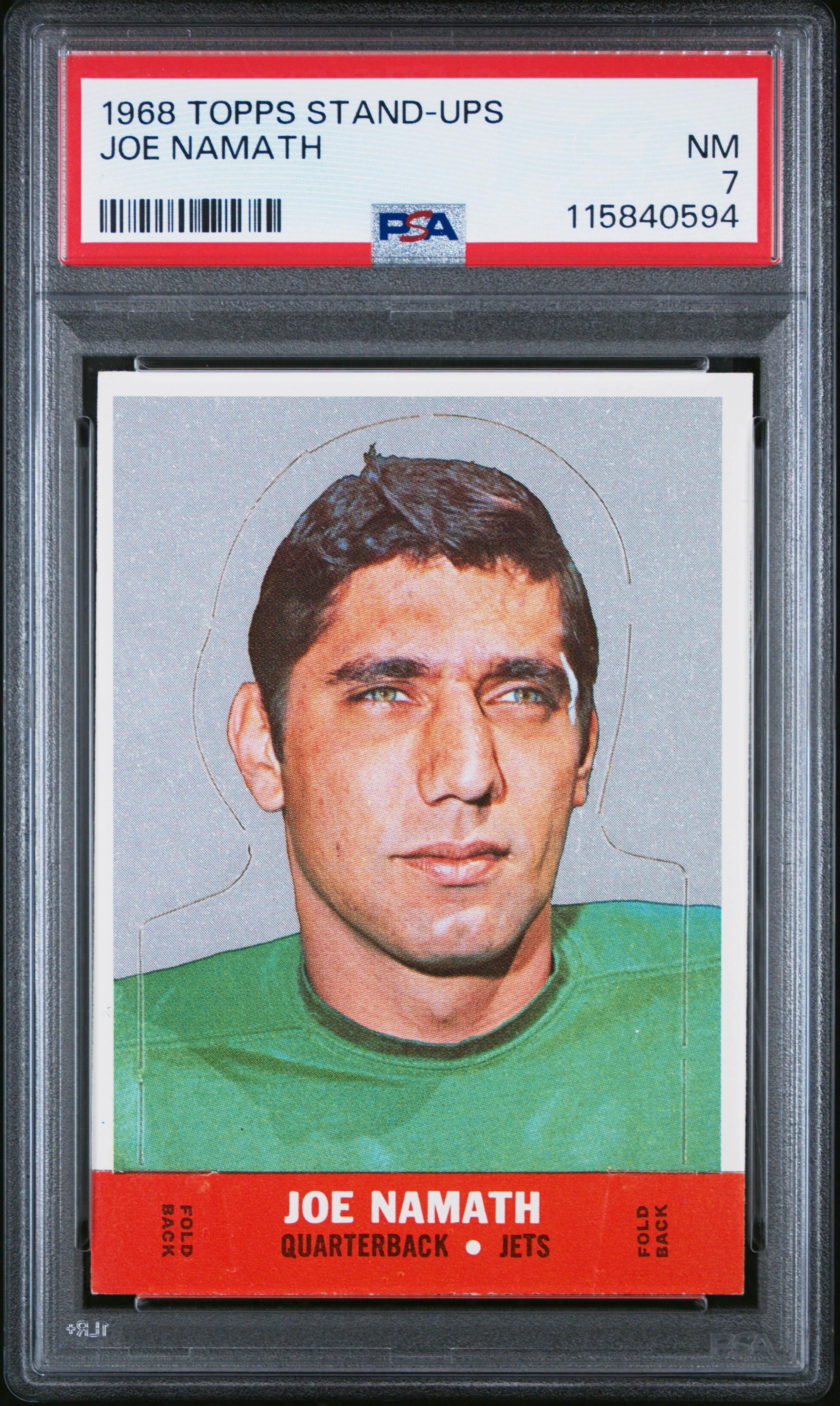 A 1968 Topps Stand Ups Joe Namath Football Card (PSA 7 NM)