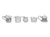 A Group of Silver Mustard Jars