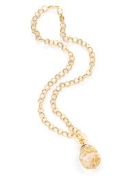 TEMPLE ST. CLAIR, YELLOW GOLD, ROCK CRYSTAL, AND DIAMOND 'LARGE VINE AMULET' AND 'ARNO' CHAIN