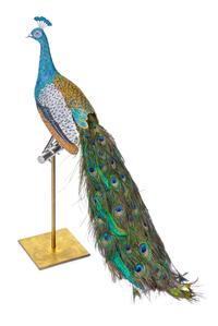 Small Swarovski Blue Crystal Peacock