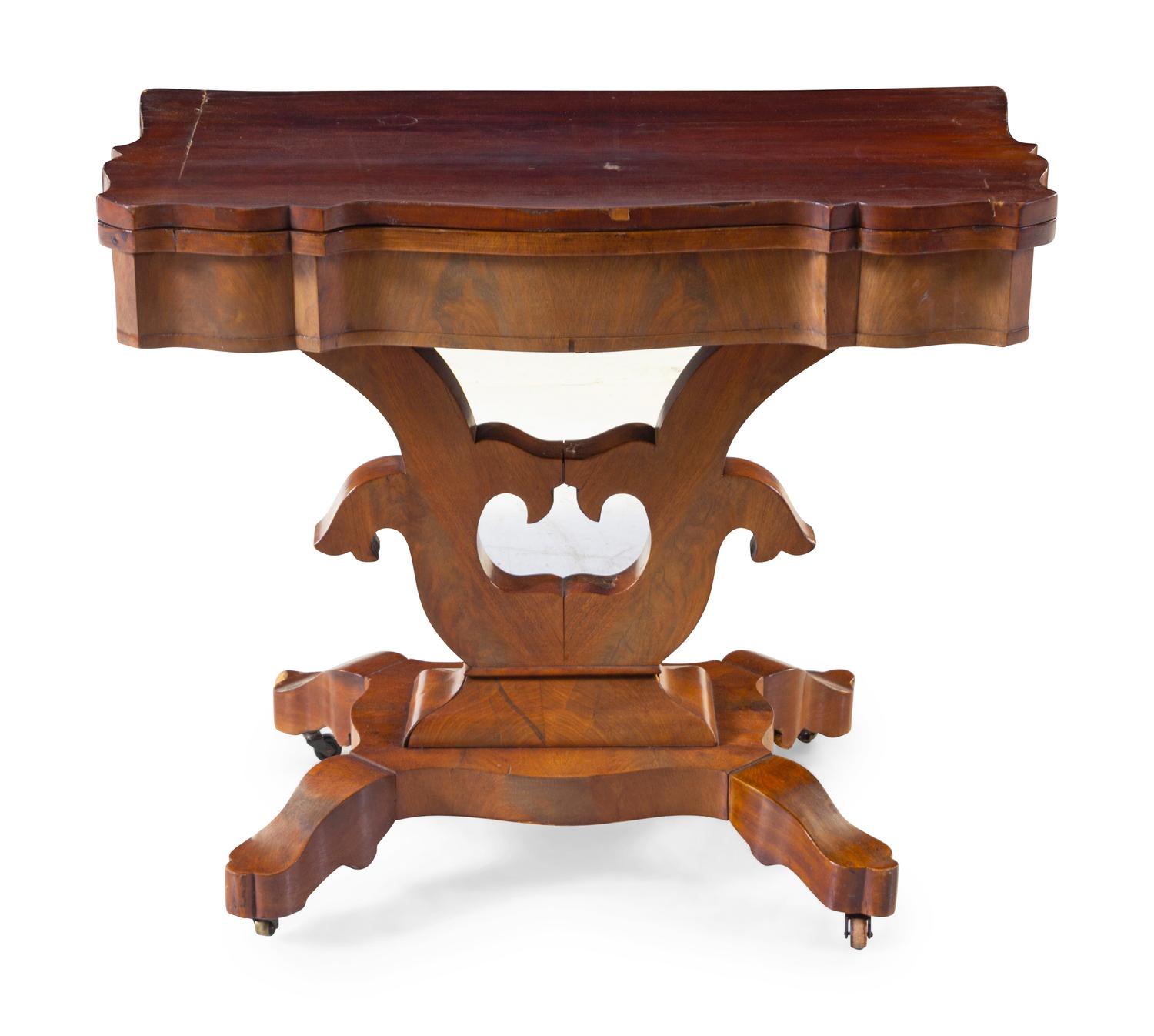 An American Empire Mahogany Game Table