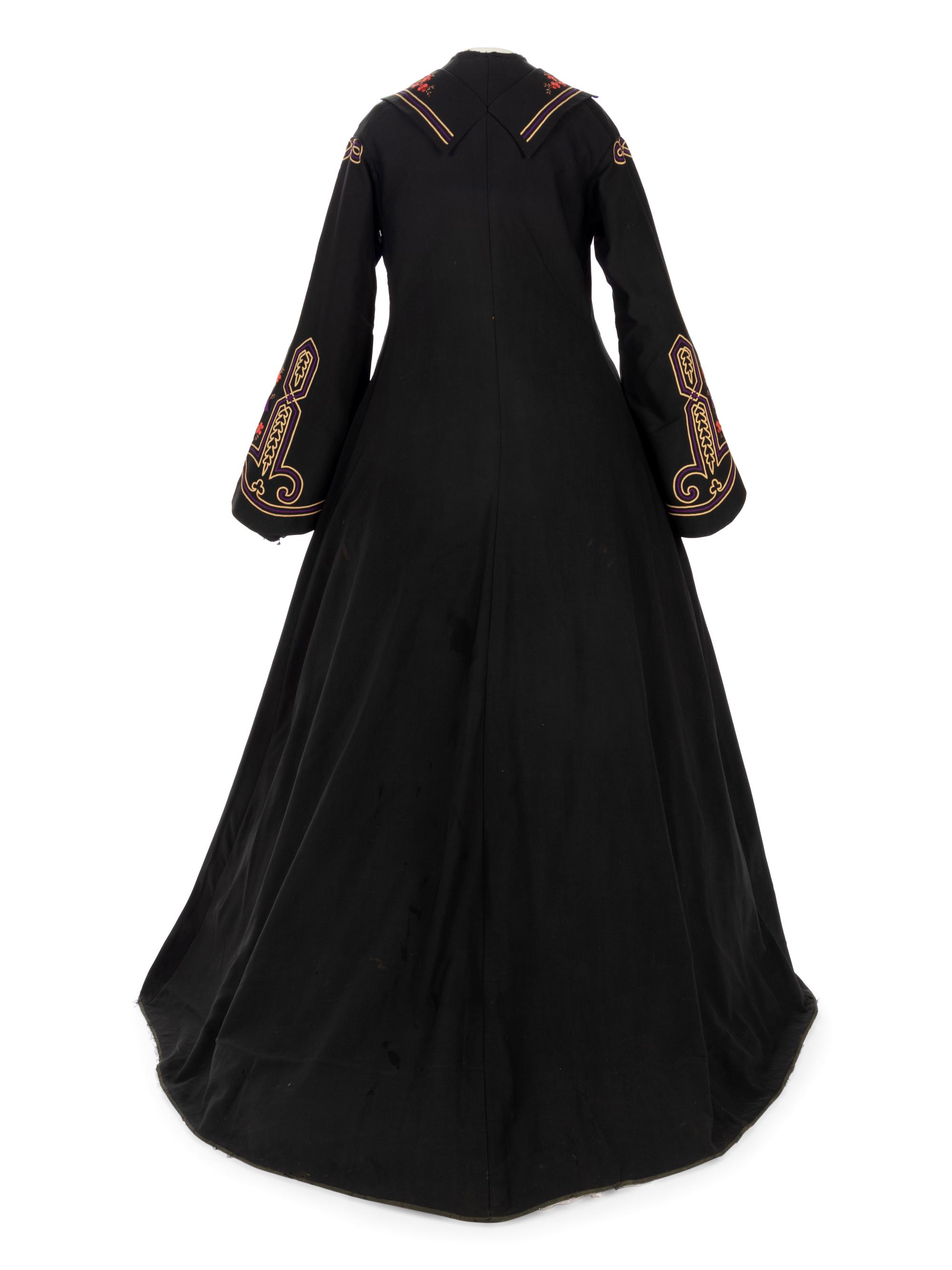 Embroidered Wool Dressing Gown, 1860s