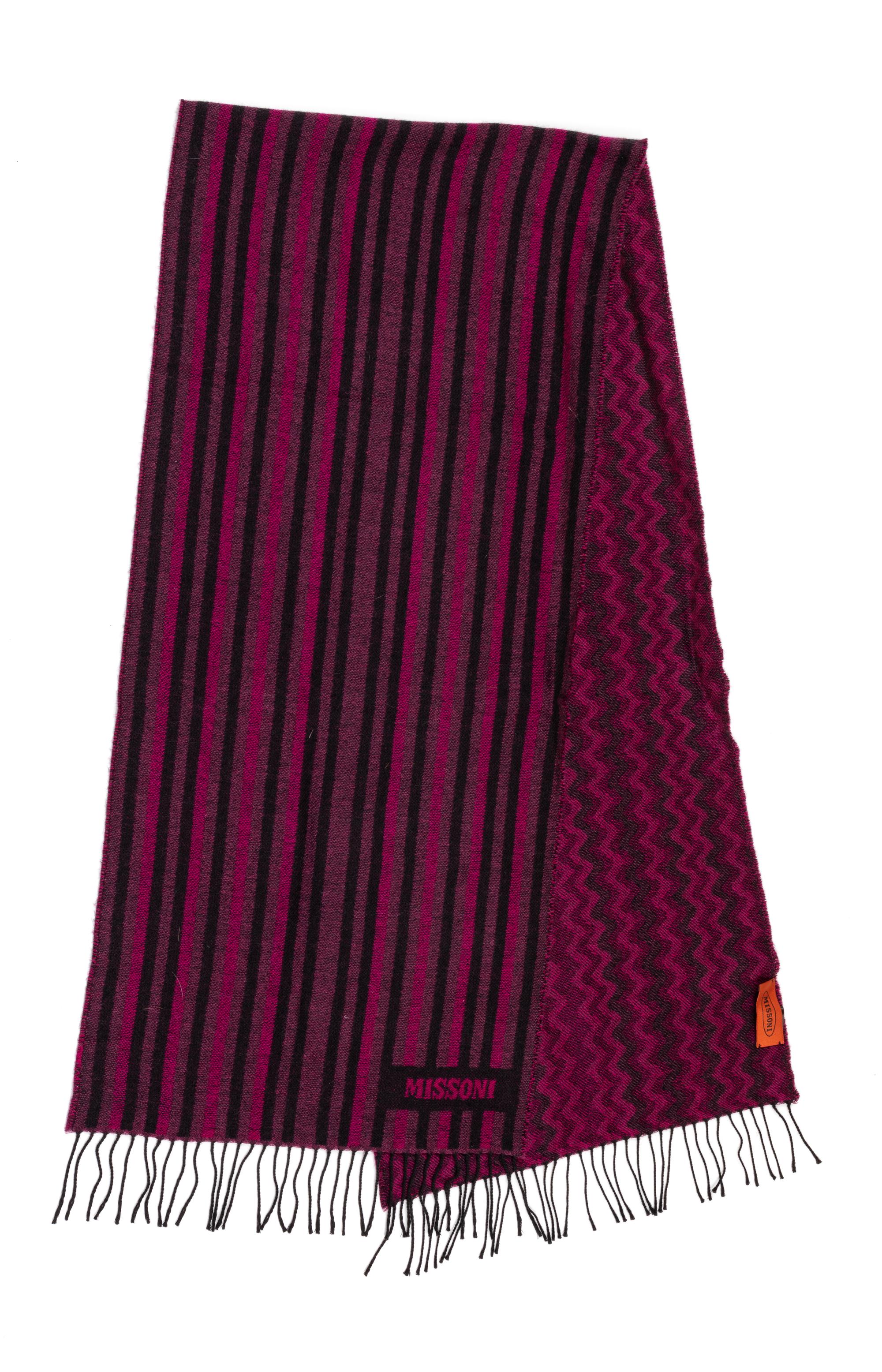 Missoni Pink and Black Scarf, 1990-2000s