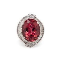 TOURMALINE AND DIAMOND RING