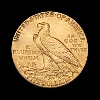 A 1909-D Indian Head $5 Gold Coin