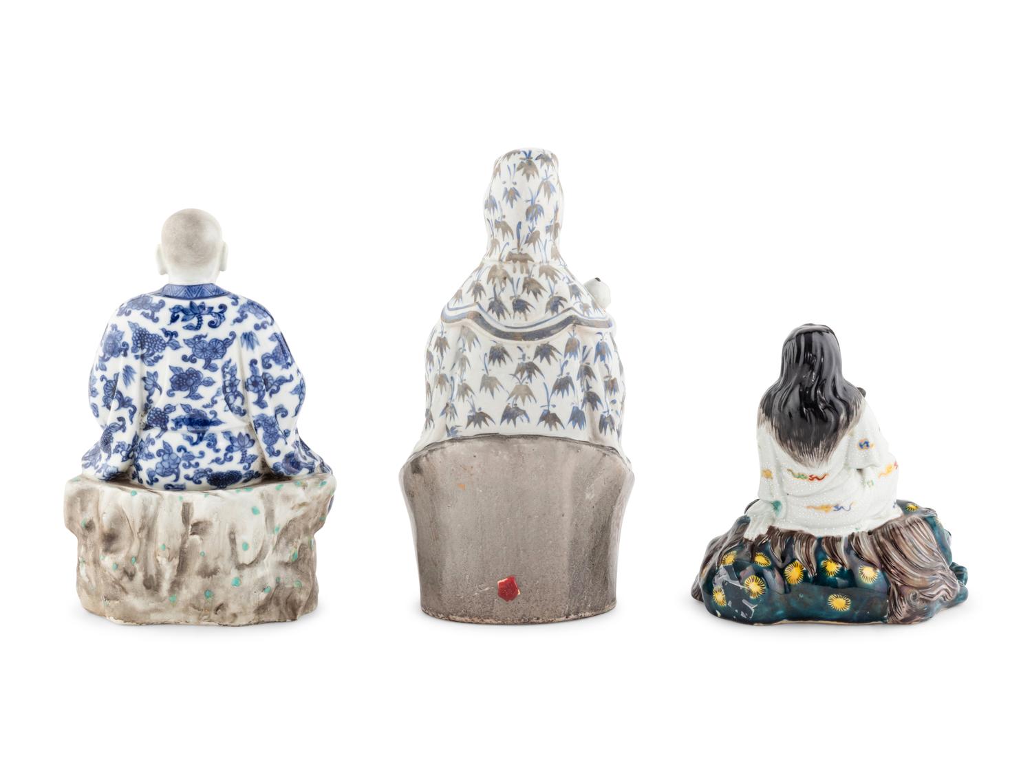 Three Chinese and Japanese Porcelain Figures