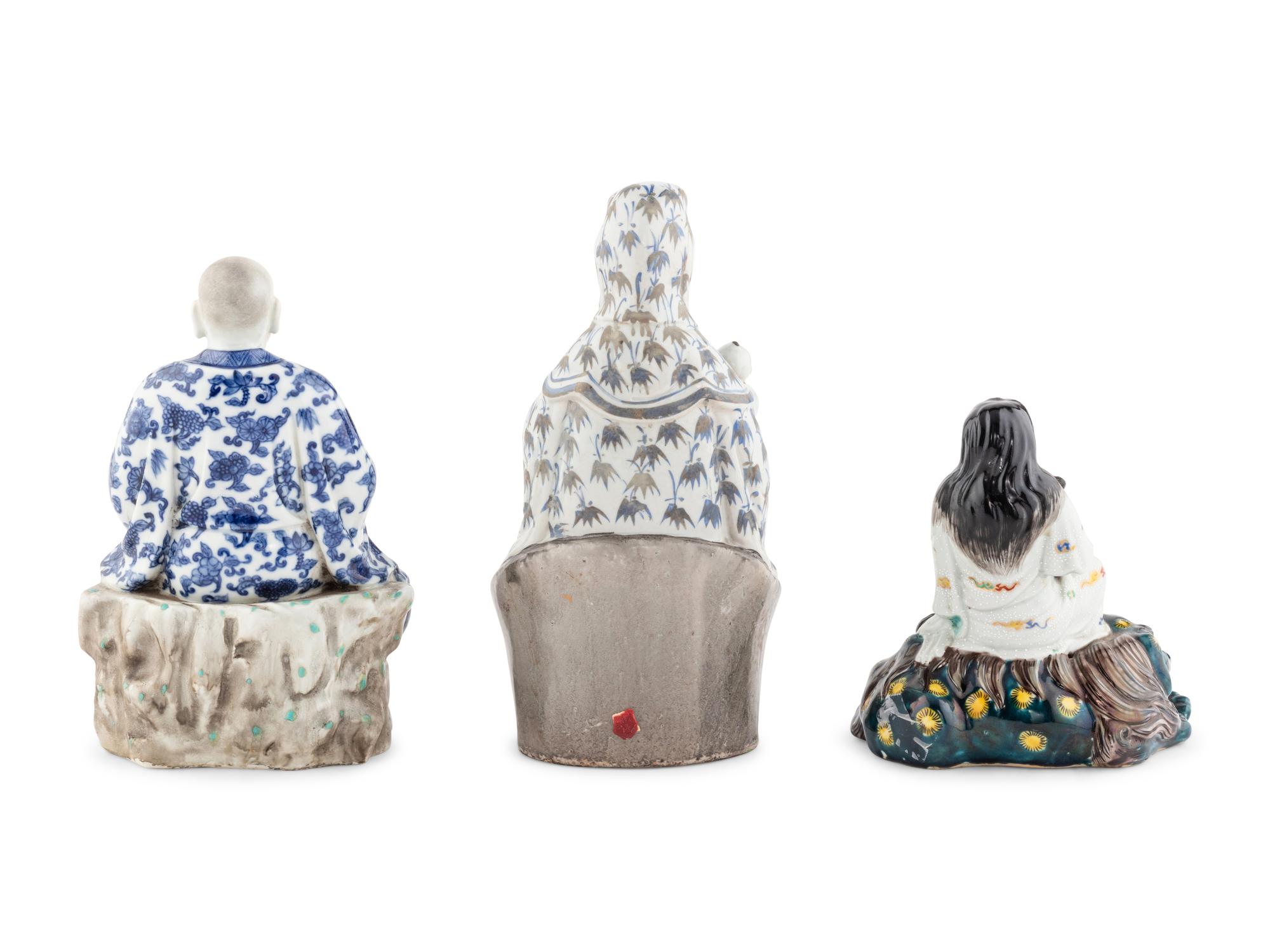 Three Chinese and Japanese Porcelain Figures