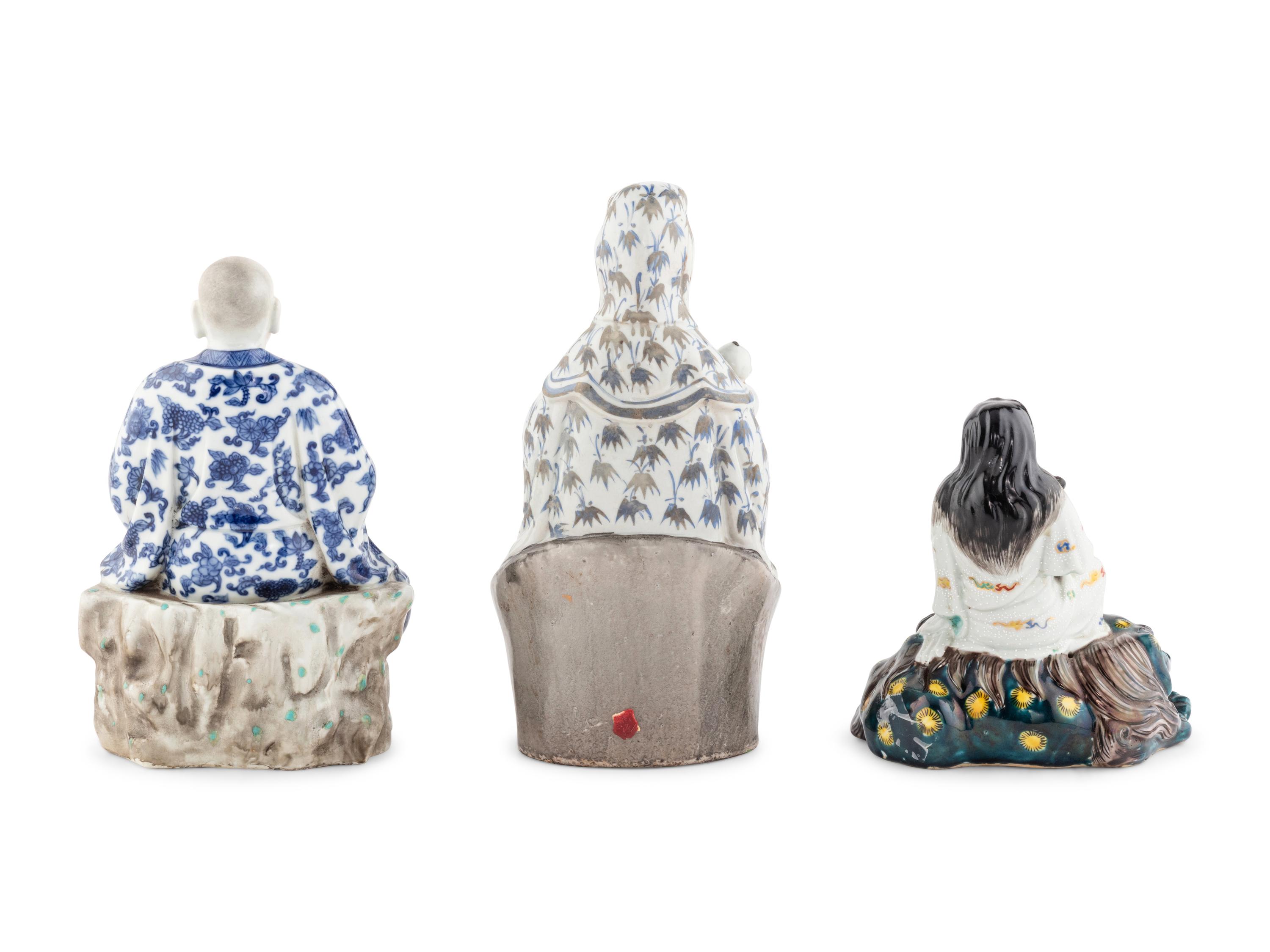 Three Chinese and Japanese Porcelain Figures