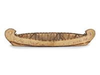 Great Lakes Birchbark Canoe, Basket, and Moccasins