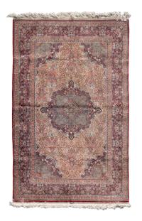 A Kashan Silk Rug 5 feet 1 inch x 8 feet. — 20TH CENTURY