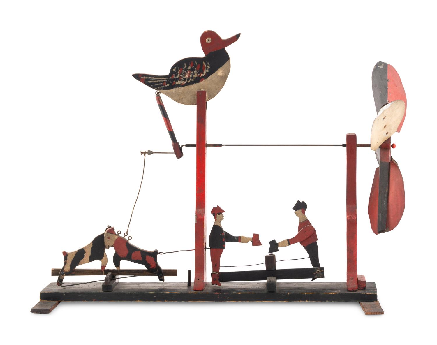 A Carved and Painted Whirligig