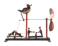 A Carved and Painted Whirligig