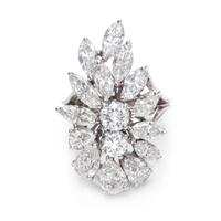 A White Gold and Diamond Ring,