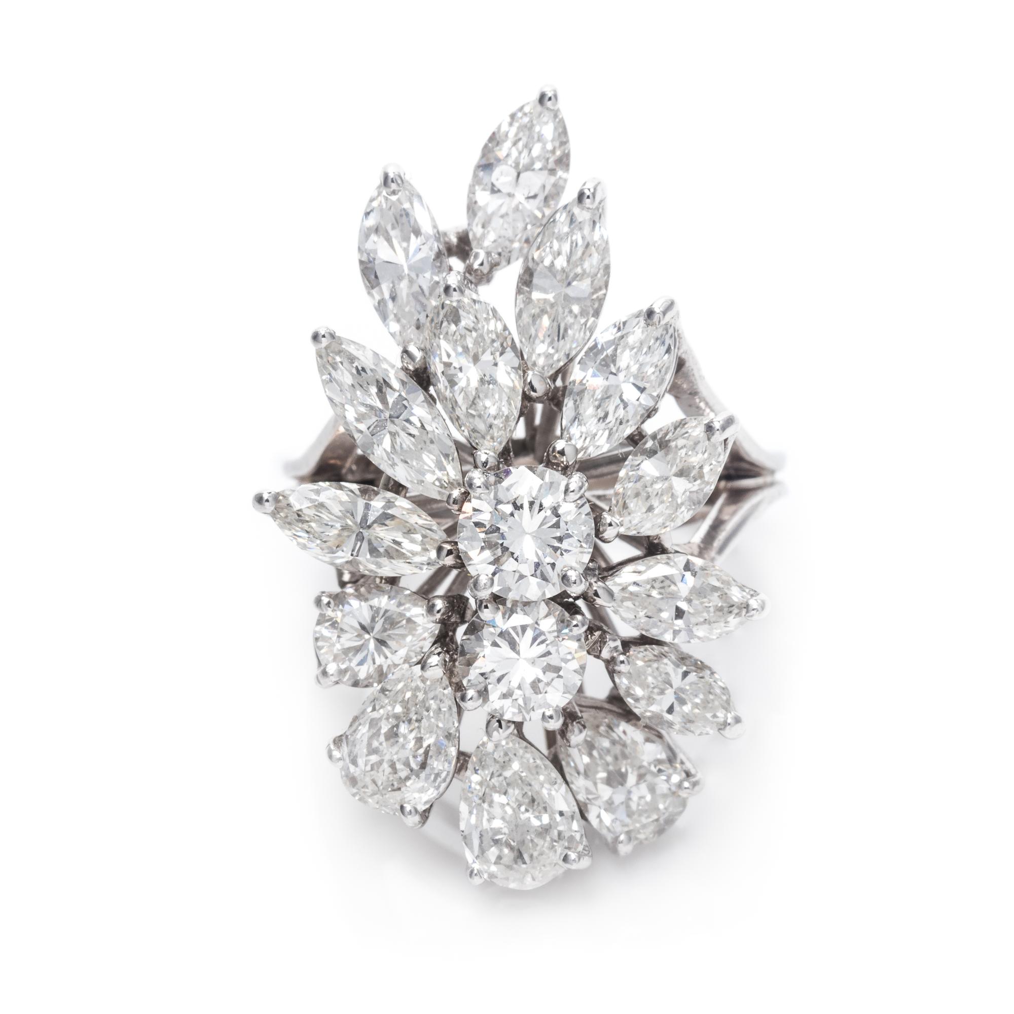 A White Gold and Diamond Ring,