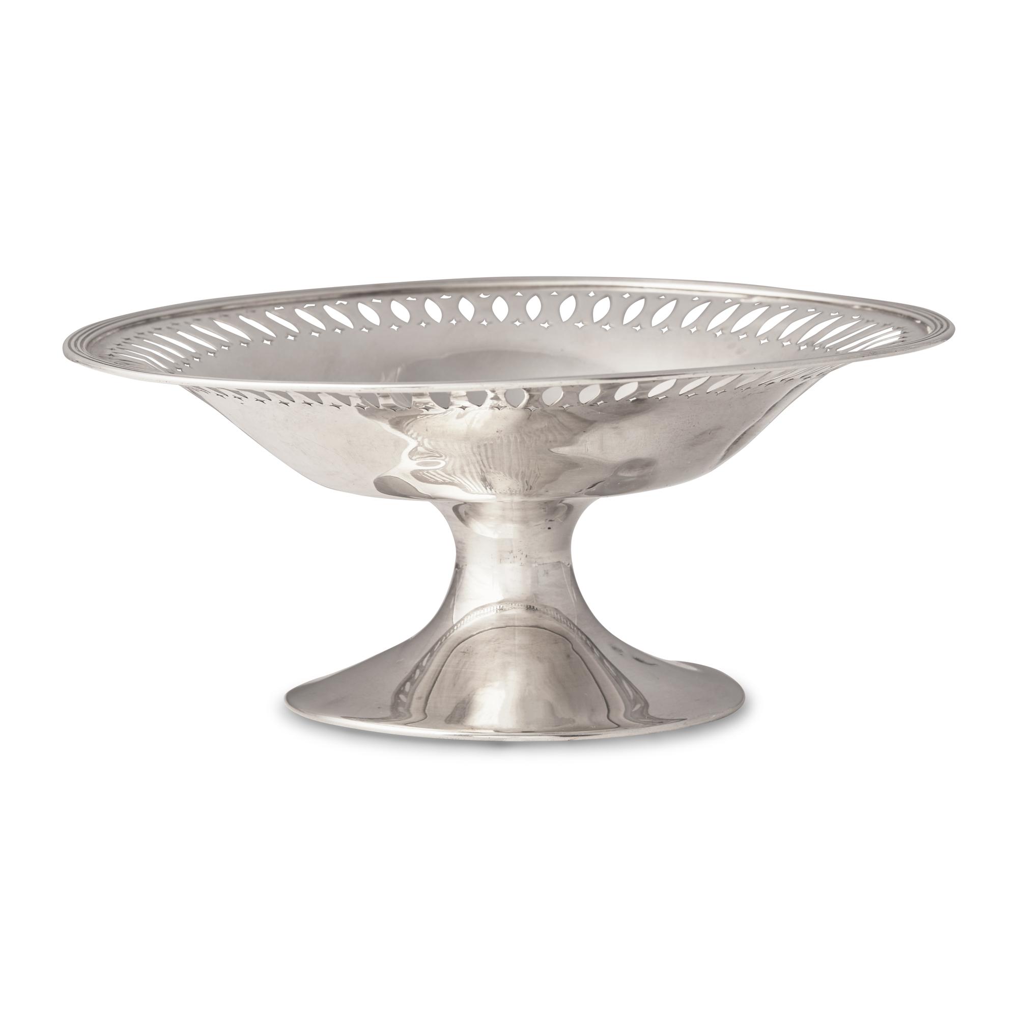 An American Silver Pierced Compote