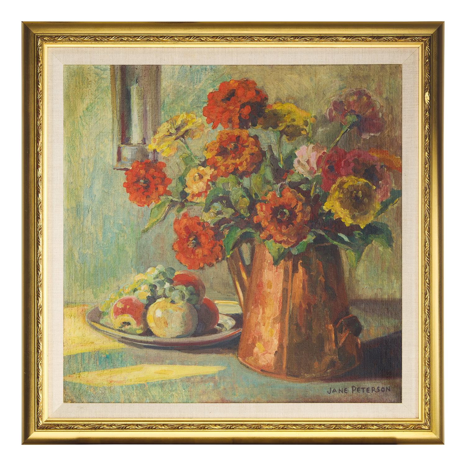 Still Life with Zinnias
