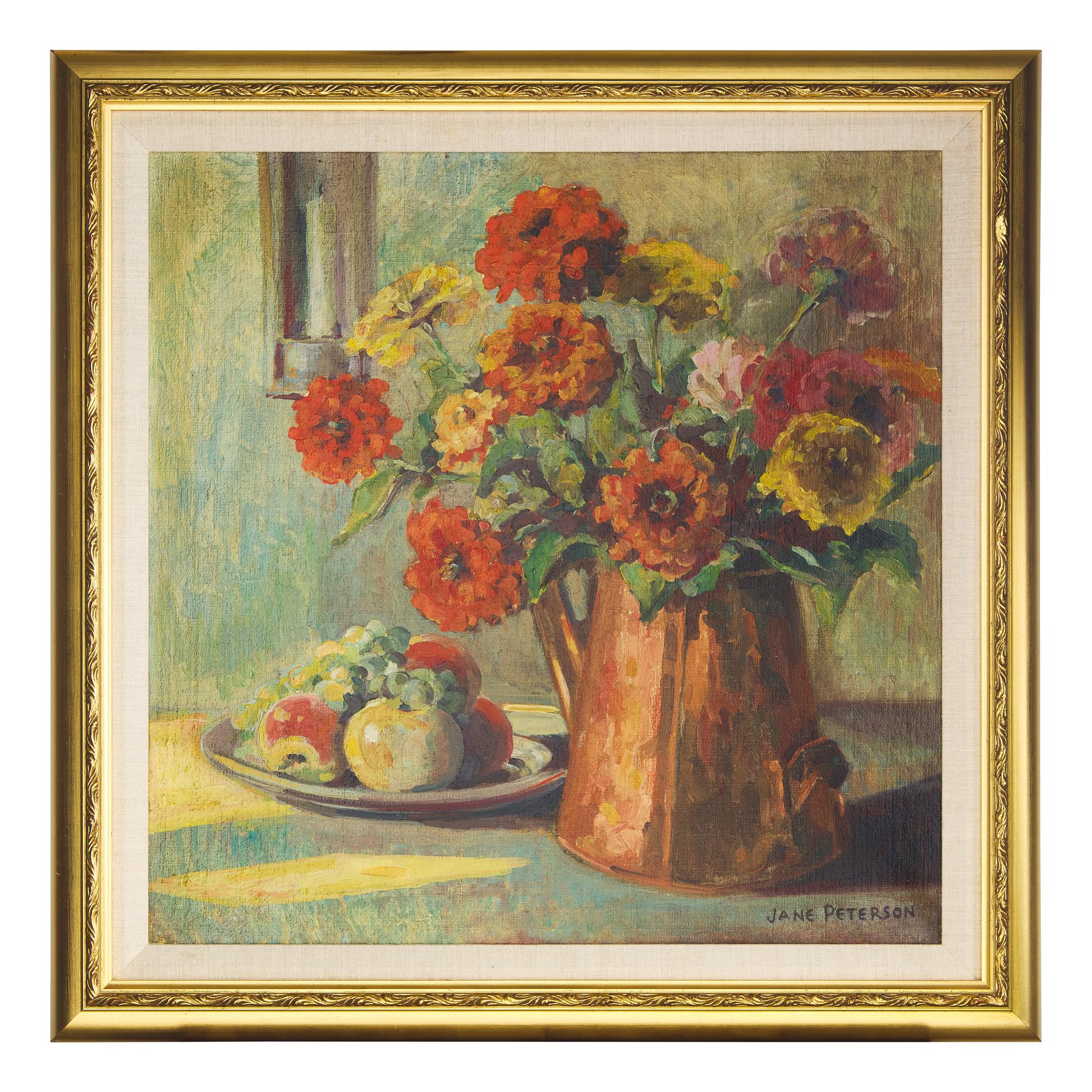 Still Life with Zinnias