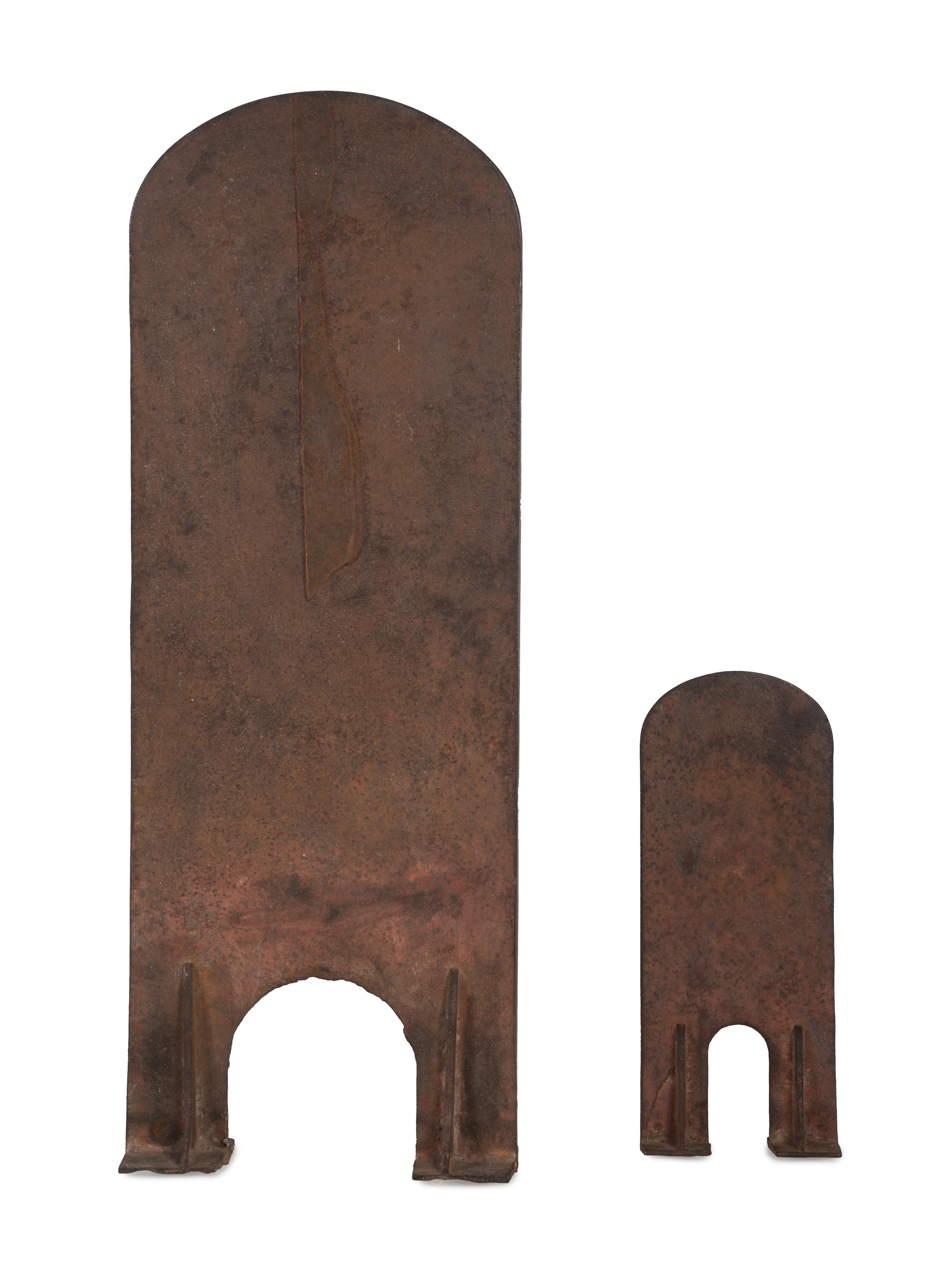 Two Masonic Themed Cast Iron Panels