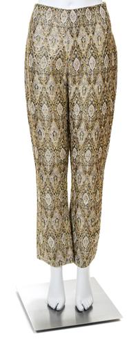 A Pair of Gold Metallic Custom Beaded Pants, No size.