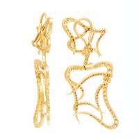 Diamond and Yellow Gold Earrings
