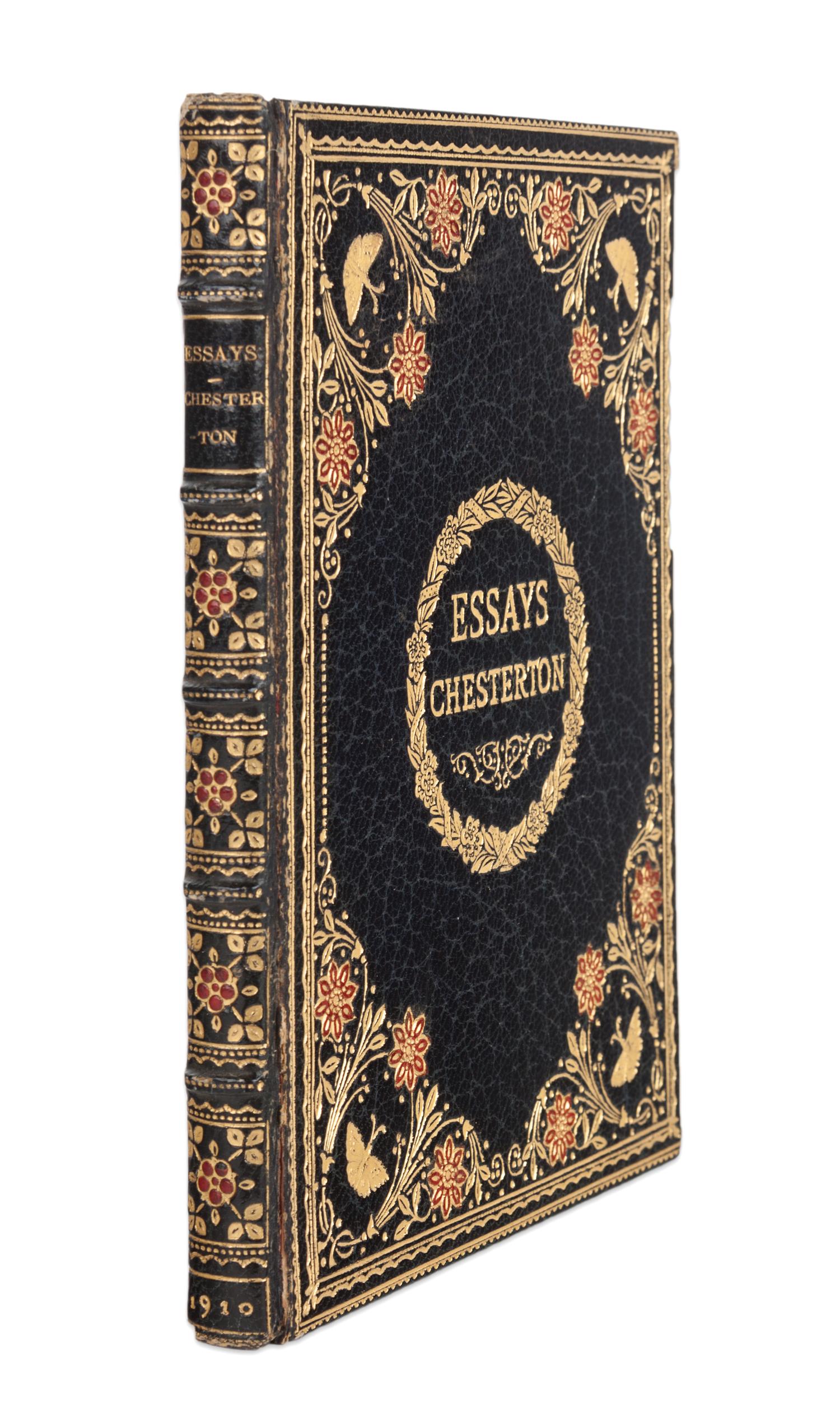 [SANGORSKI & SUTCLIFFE BINDING]. CHESTERTON, Gilbert Keith (1874-1936). Five Types: A Book of Essays . London, 1910.