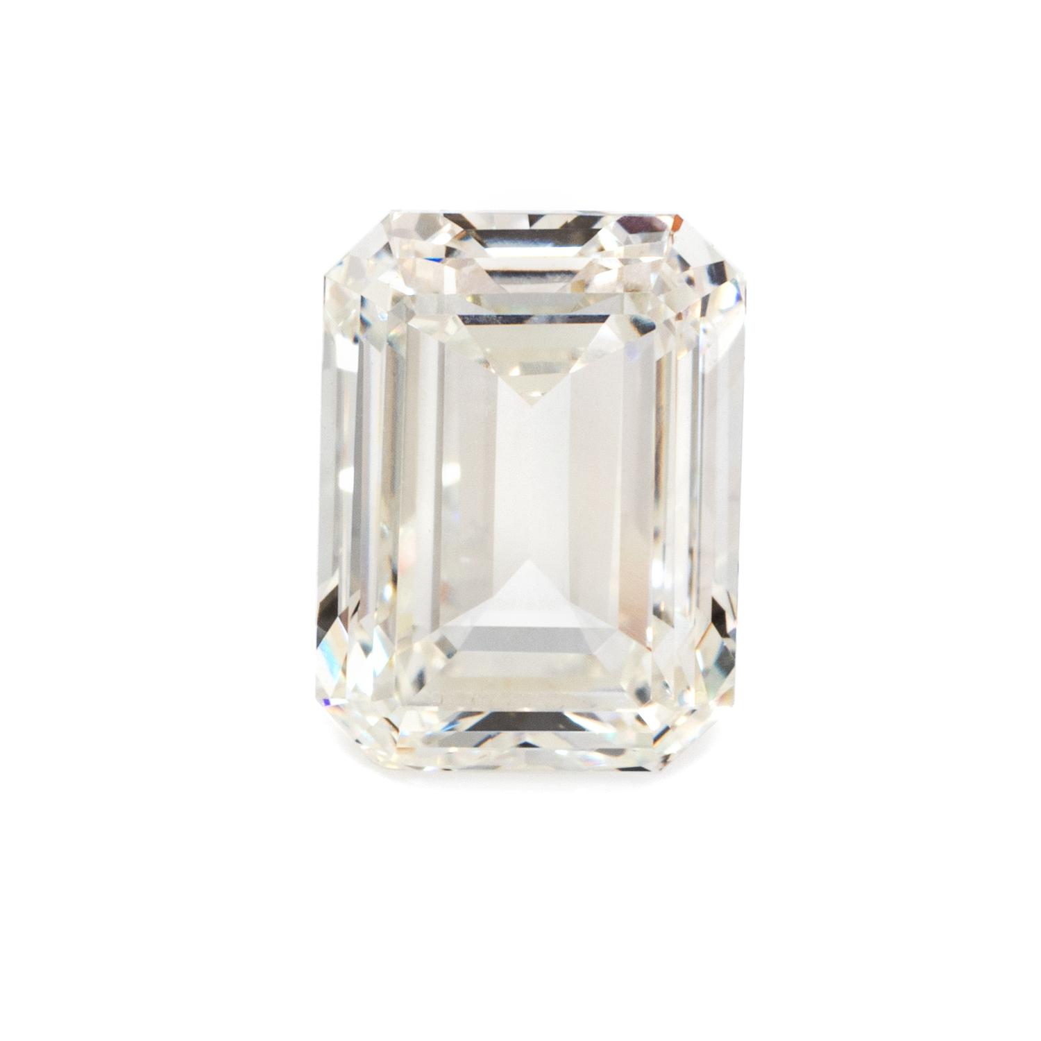A 3.38 Carat Octagonal Step Cut Diamond,