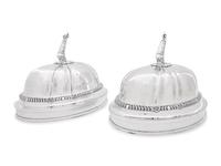 A Pair of Paul Storr Silver Mounted George IV Sheffield Plate Dome Covers