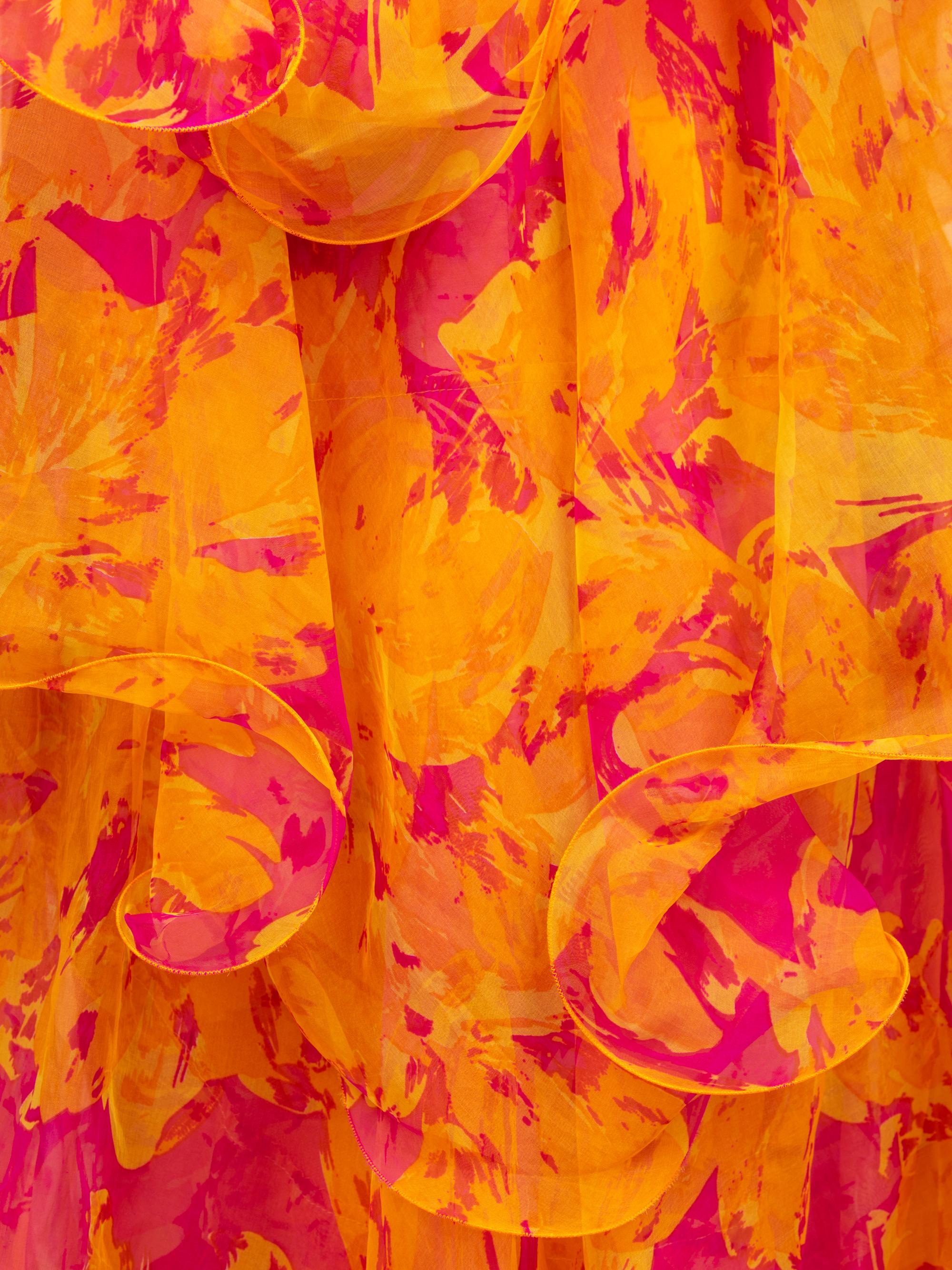 Pierre Cardin Haute Couture Ruffle Gown, 1990-2000s