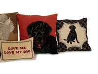 Five Needlwork Cushions Featuring Dogs — 20th Century