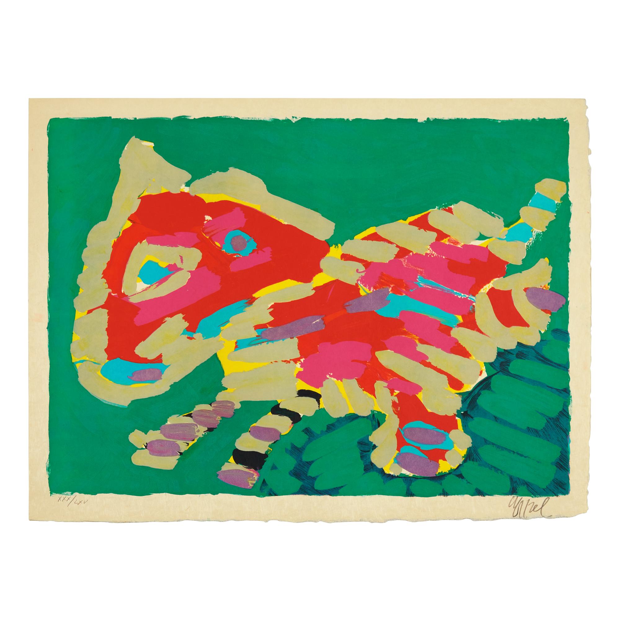 Karel Appel (Dutch, 1921-2006) — Cats (complete portfolio of seventeen lithographs, with title page and portfolio case), 1978