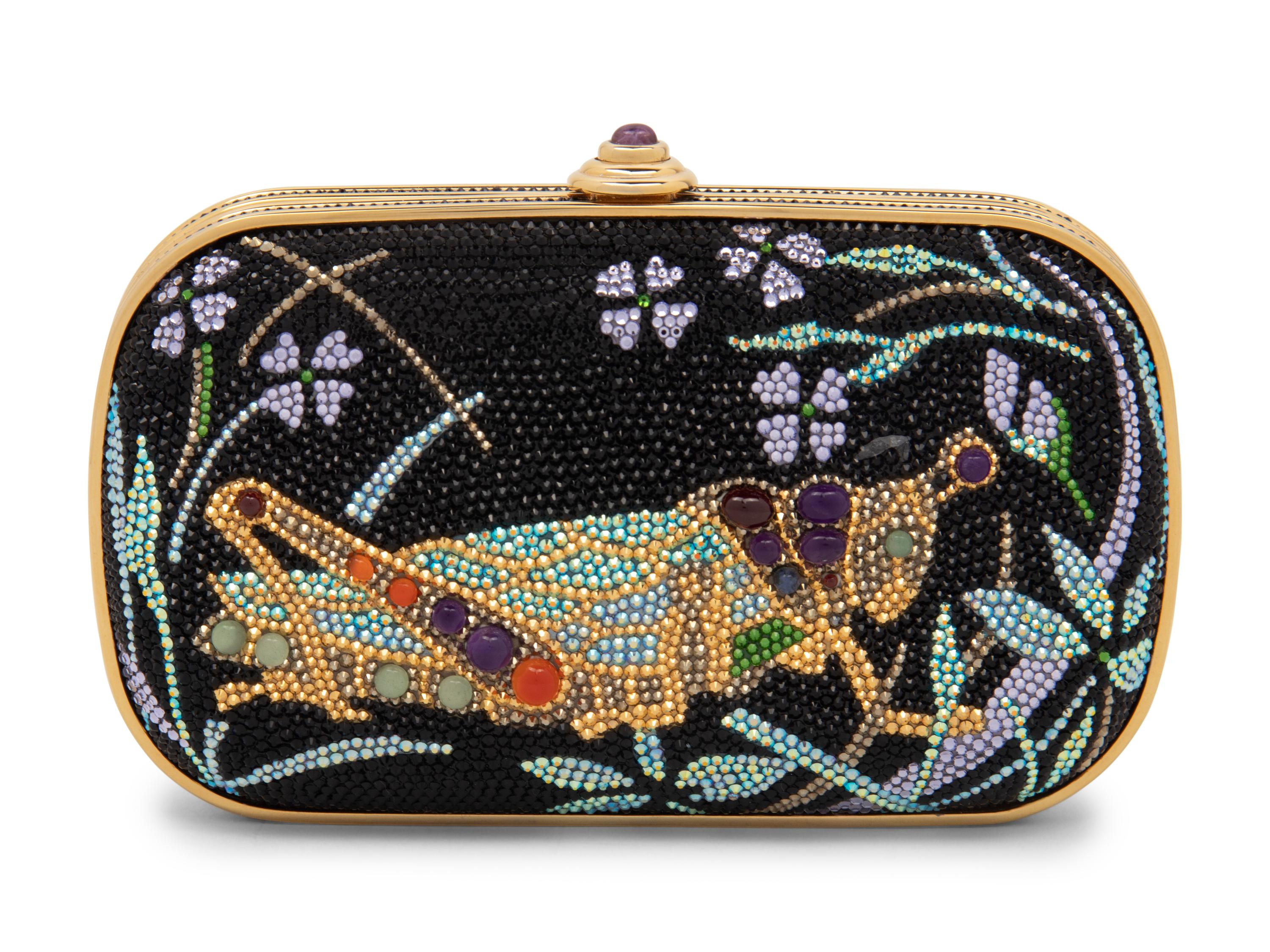Judith Leiber Grasshopper-Themed Minaudière Clutch