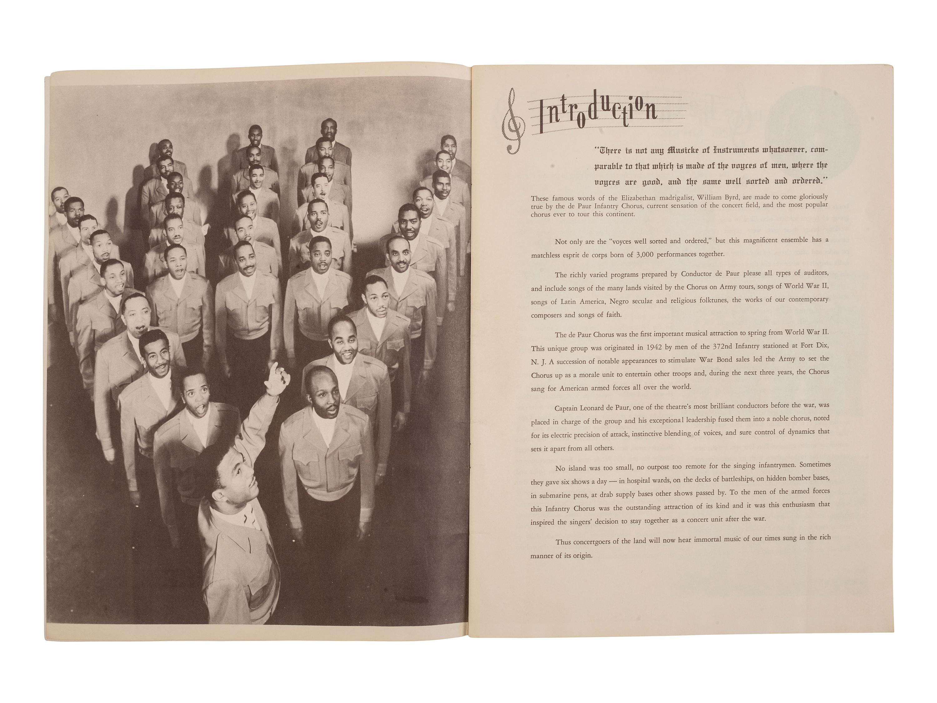 [MUSIC] -- [DE PAUR, Leonard (1914-1998)]. Concert program from the 5th Annual Tour of de Paur's Infantry Chorus. Spring 1951.