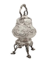 A Sheffield Silver-Plate Hot Water Kettle and Stand