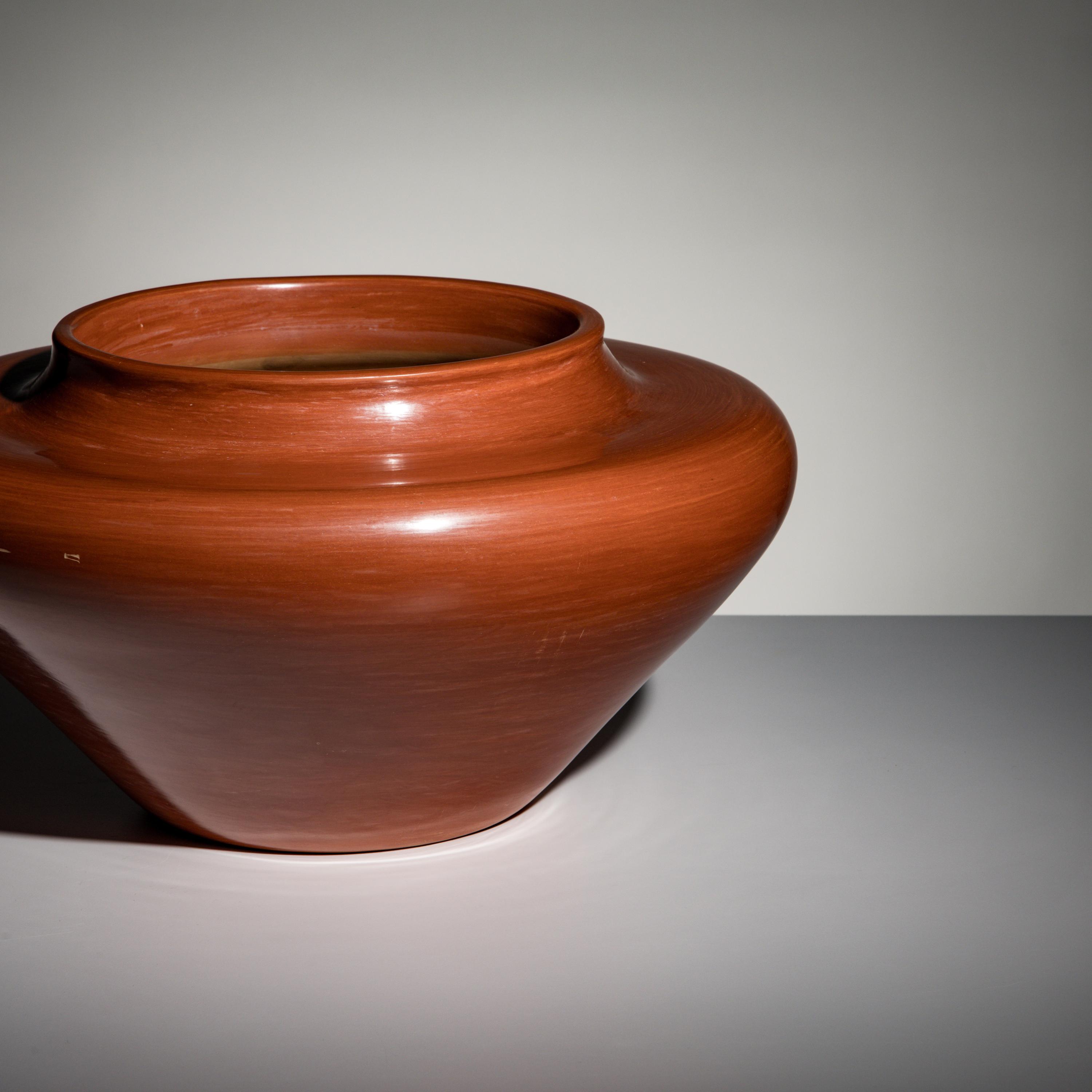 James Ebelacker (Santa Clara, b. 1959) — Redware Pottery Jar