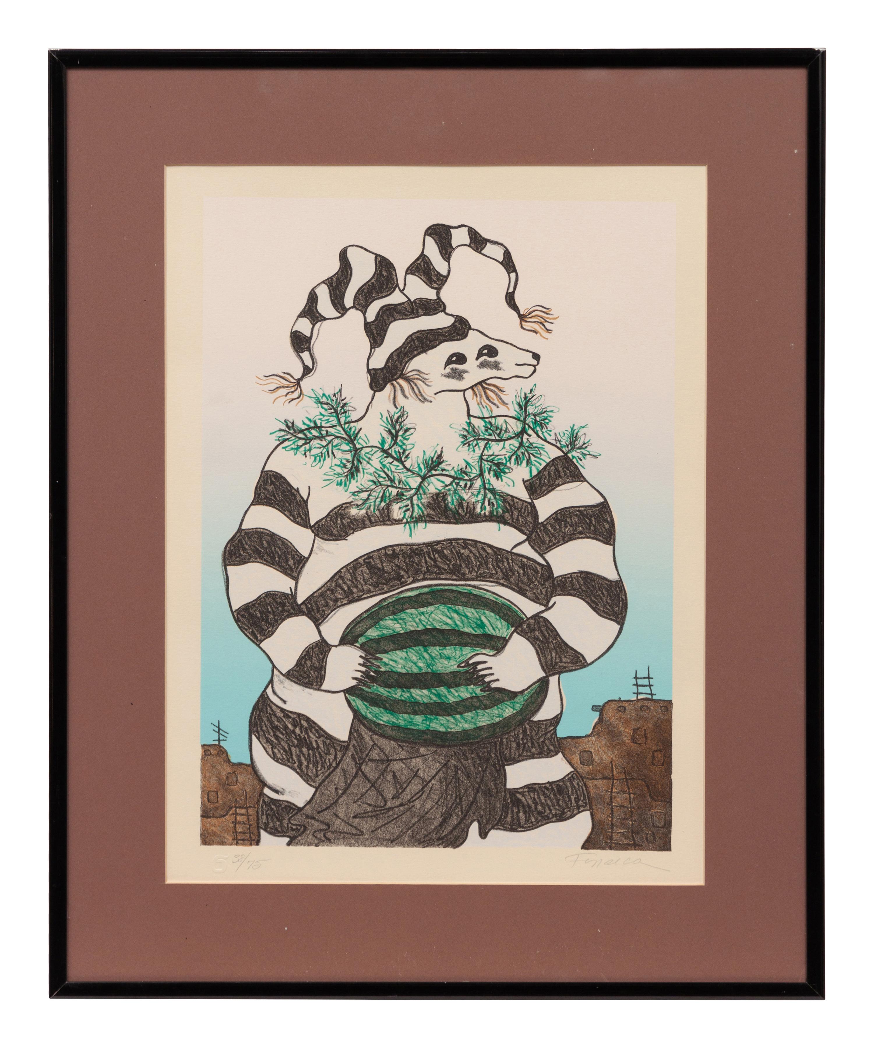 Four Works: Koshare with Melon, Two Koshares with Melon, Koshares Walking and Koshares with Cotton Candy , each edition 38/75