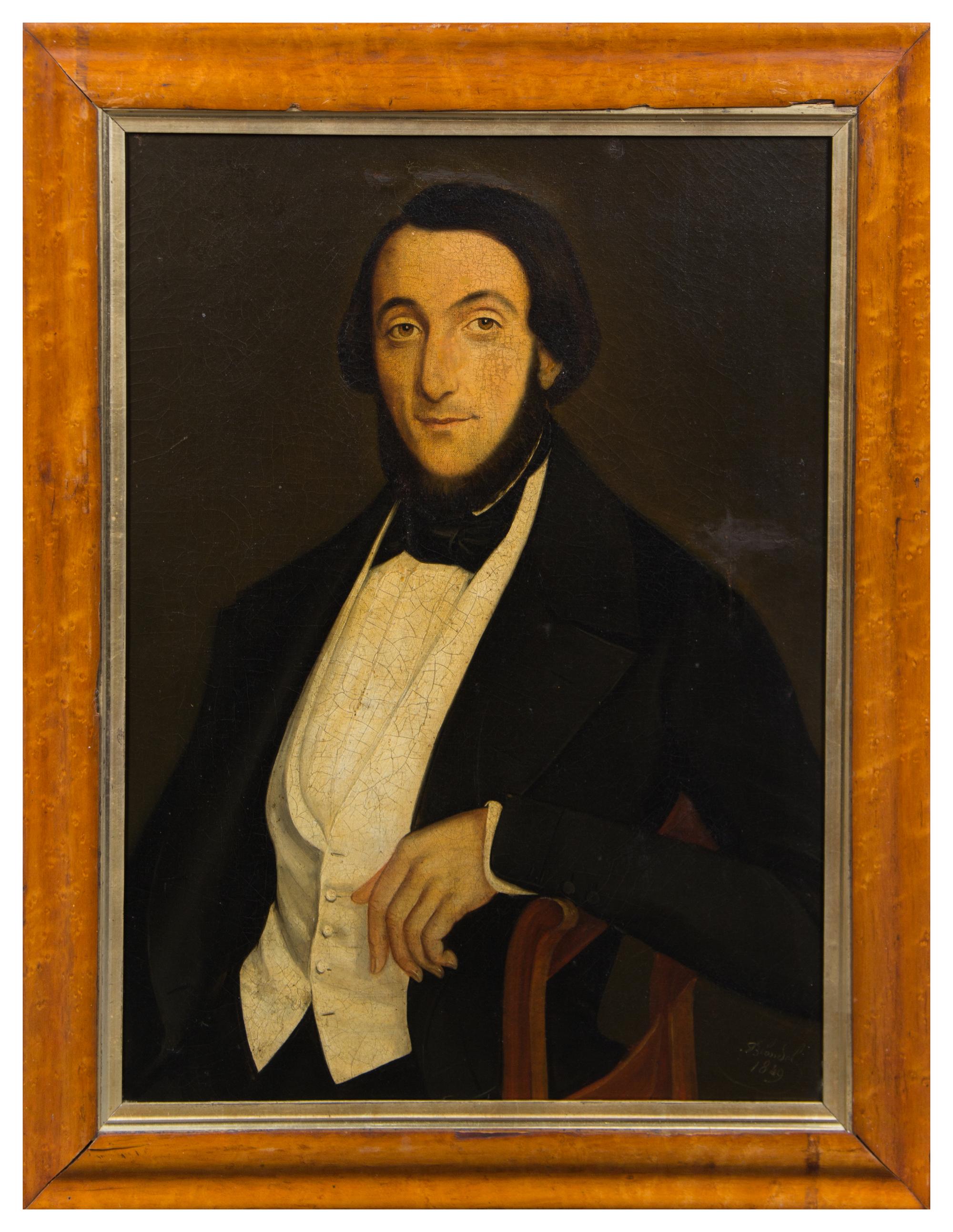 Artist Unknown, (American, 19th Century), Portraits of a Man and a Woman (two works)