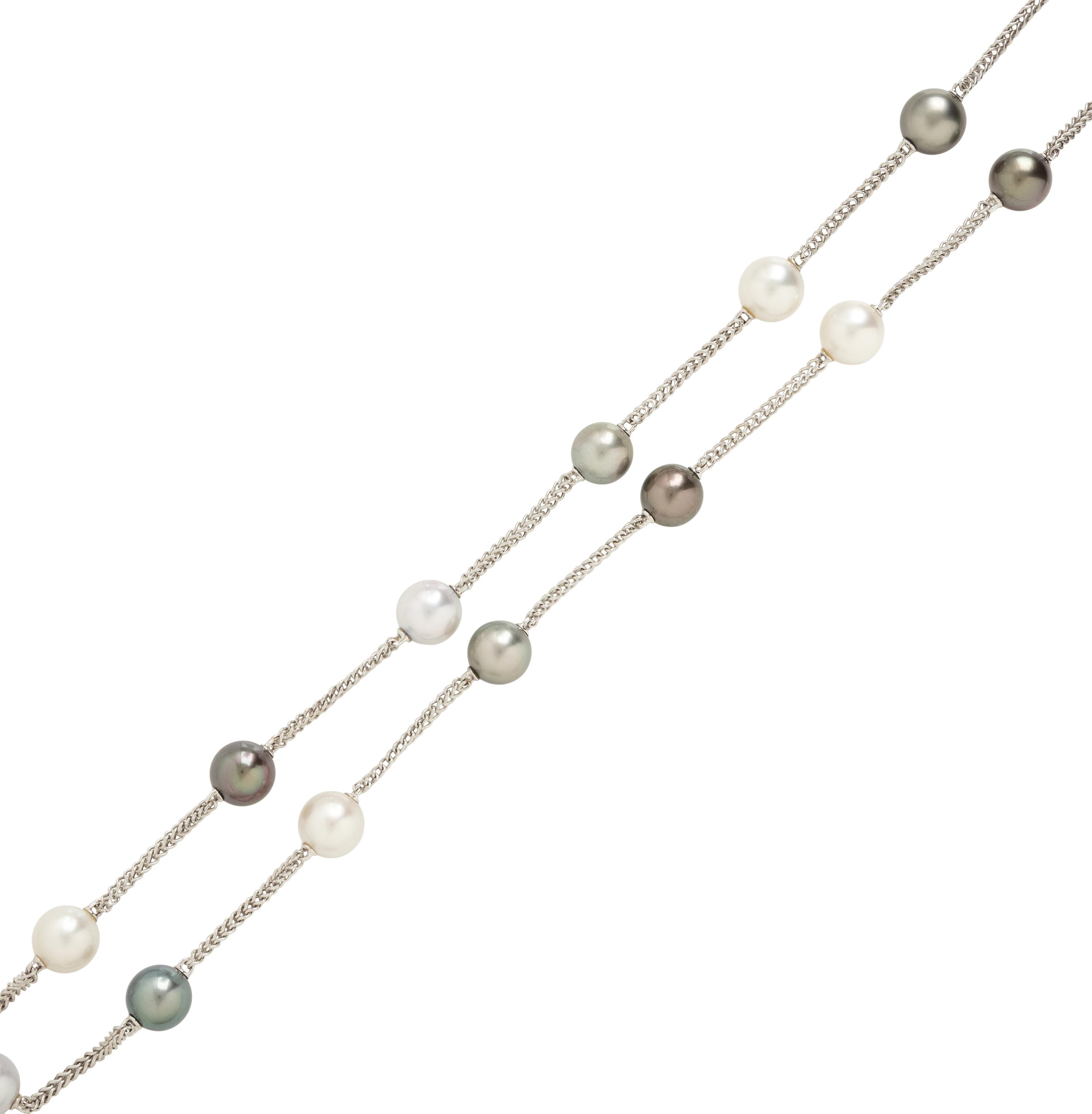 Yvel, Cultured Pearl and White Gold Necklace