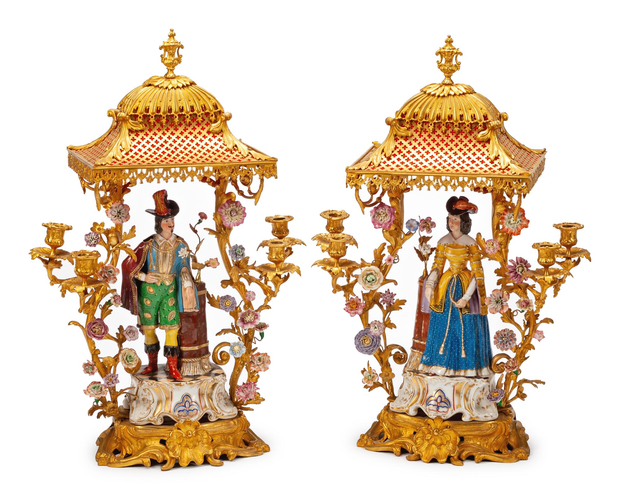A Pair of Moorish Style Mother-of-Pearl Inlaid Mirrors