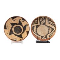 Ancestral Pueblo, Gila Black-on-White Pottery Bowls