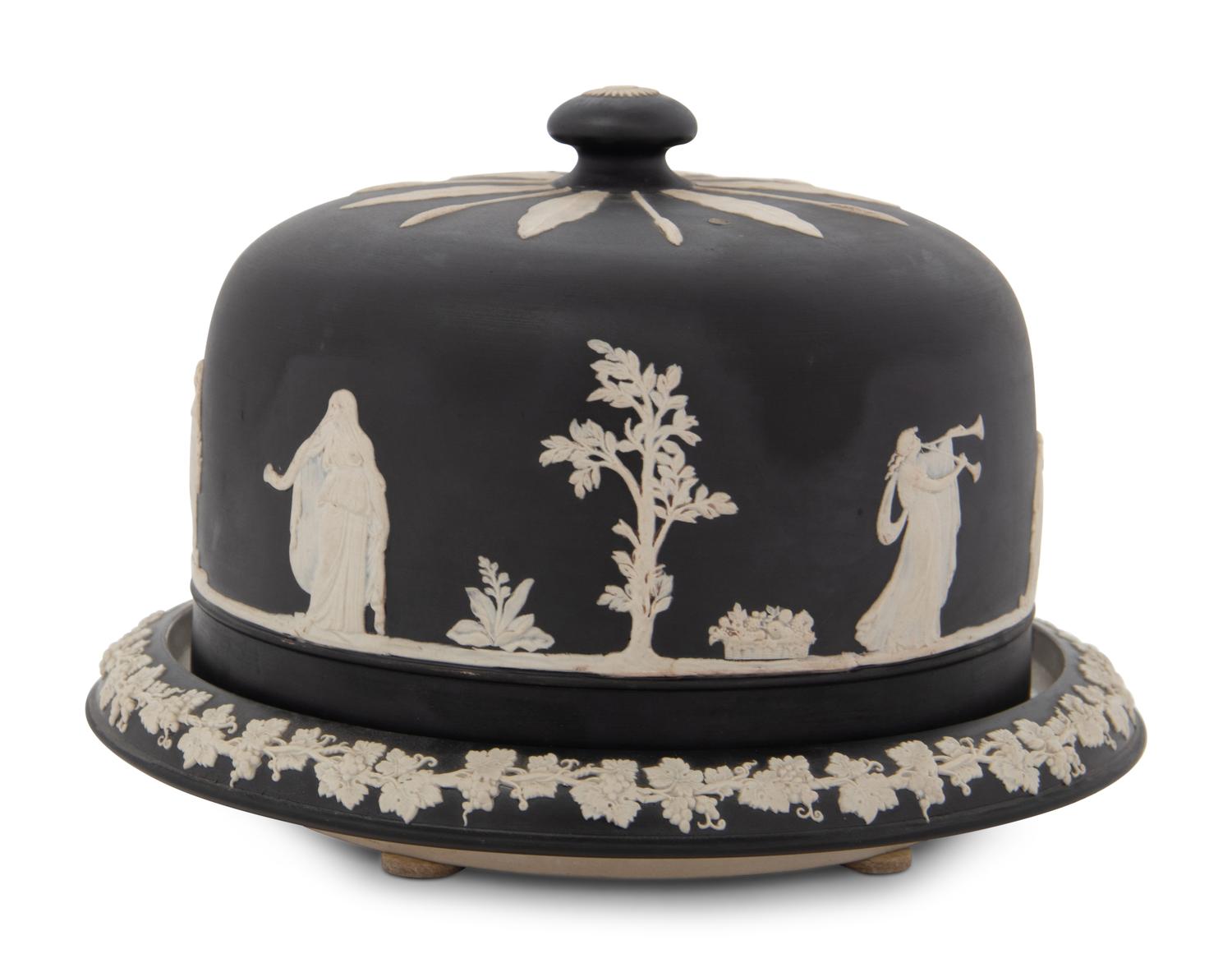 An English Jasperware Cheese Dome