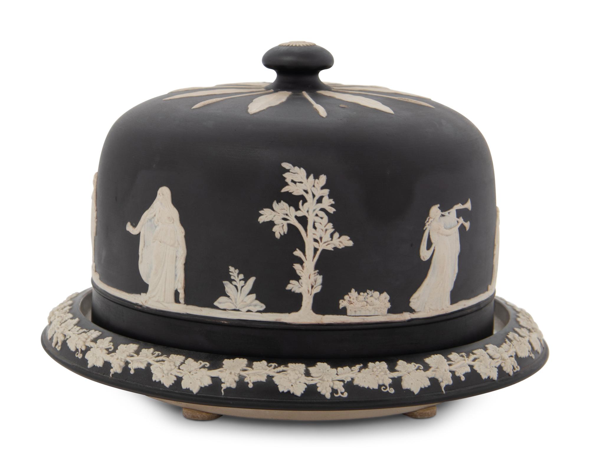 An English Jasperware Cheese Dome