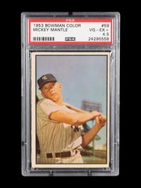 A 1953 Bowman Mickey Mantle Baseball Card No. 59 (PSA 4.5 VG-EX+)