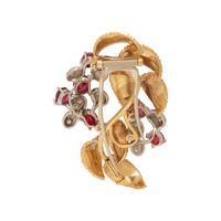 CARTIER, RUBY AND DIAMOND EARCLIPS