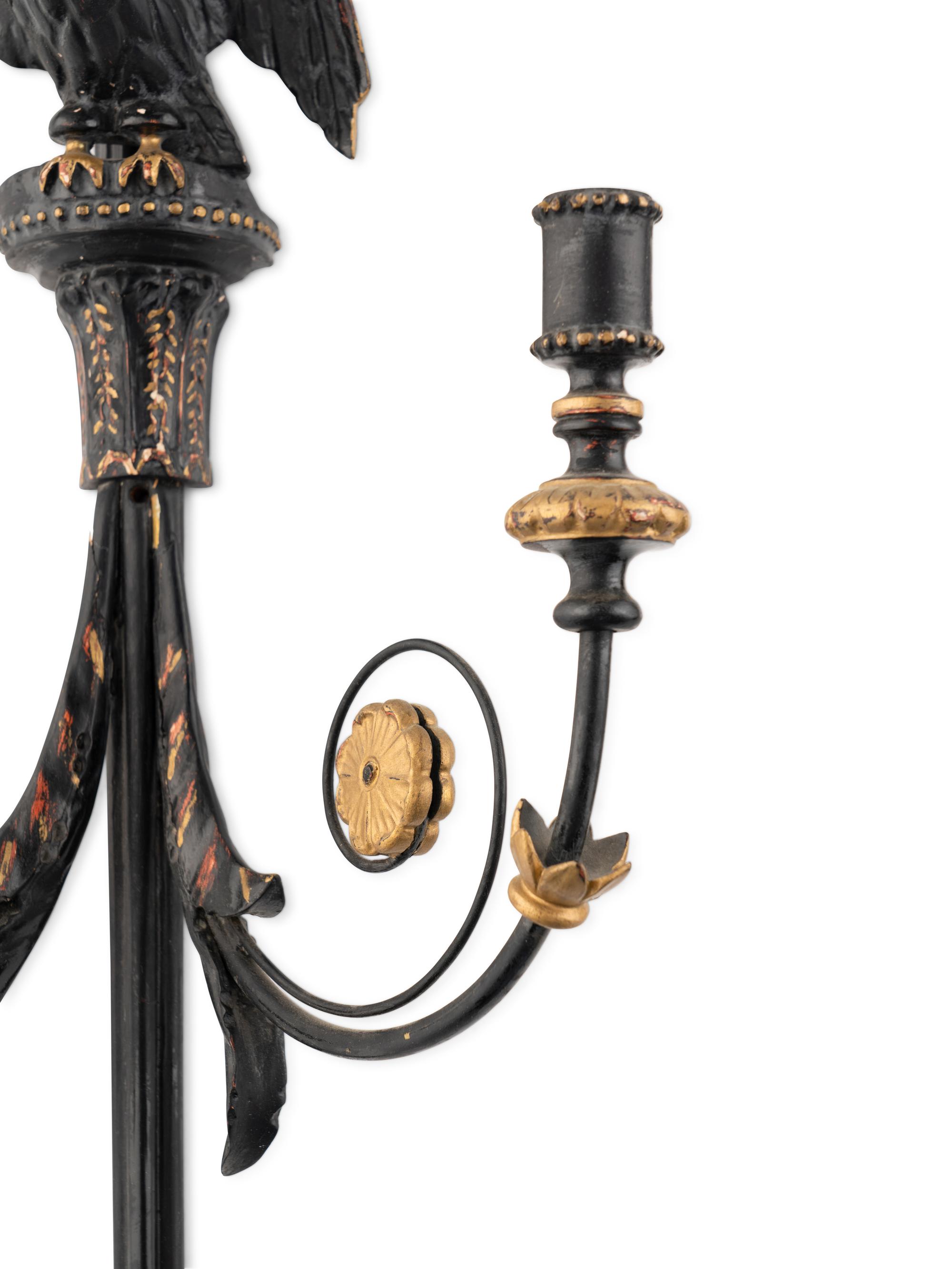 A Pair of Federal Style Composition Wall Sconces