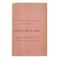 [Robinson, Charles Dorman (1847-1933)]. In the Matter of the Investigation of the Yosemite Valley Commissioners . [N.p.: N.p., 5 February 1889].