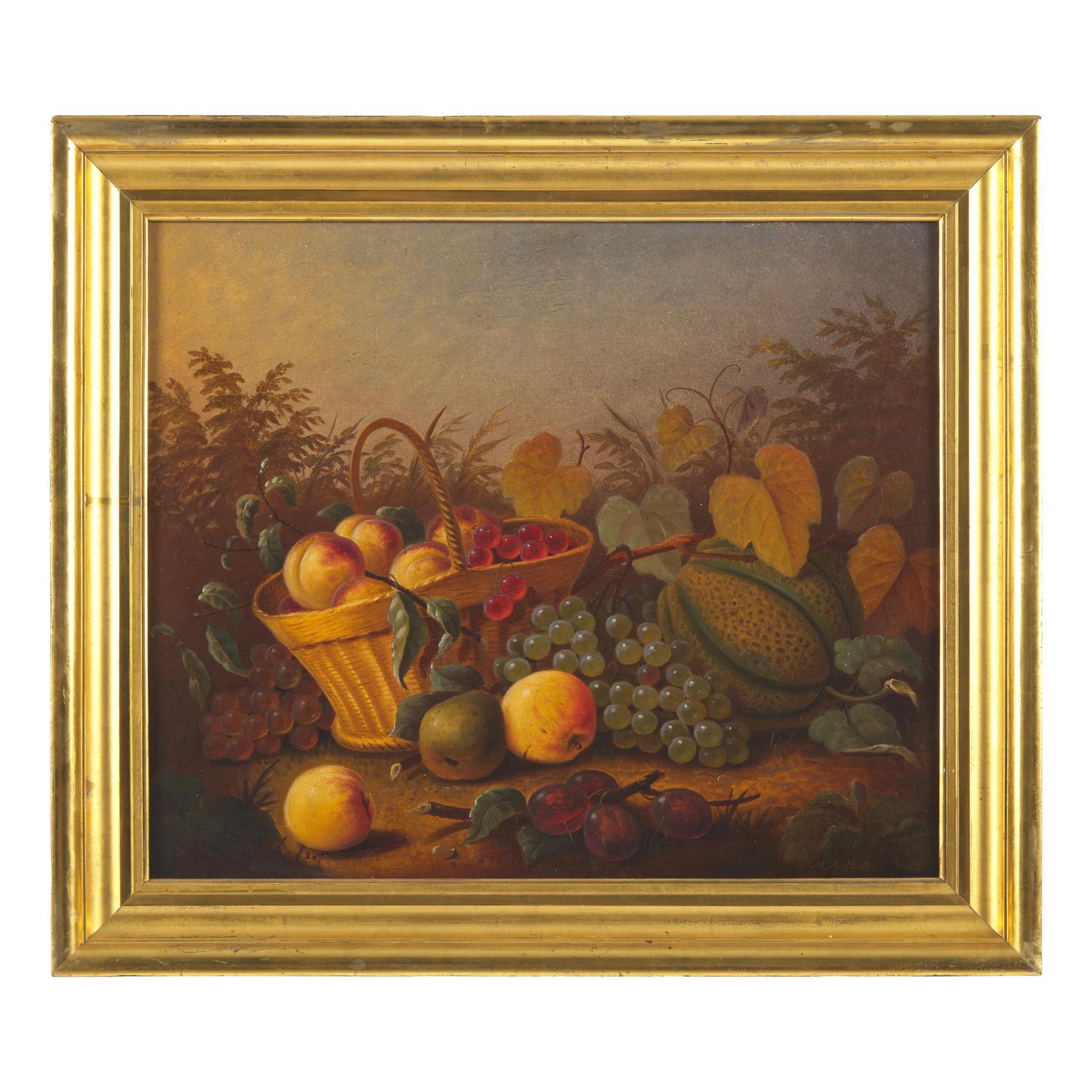 Margaretta Angelica Peale (American, 1795-1882) — Still Life with Basket of Fruit