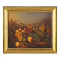 Margaretta Angelica Peale (American, 1795-1882) — Still Life with Basket of Fruit