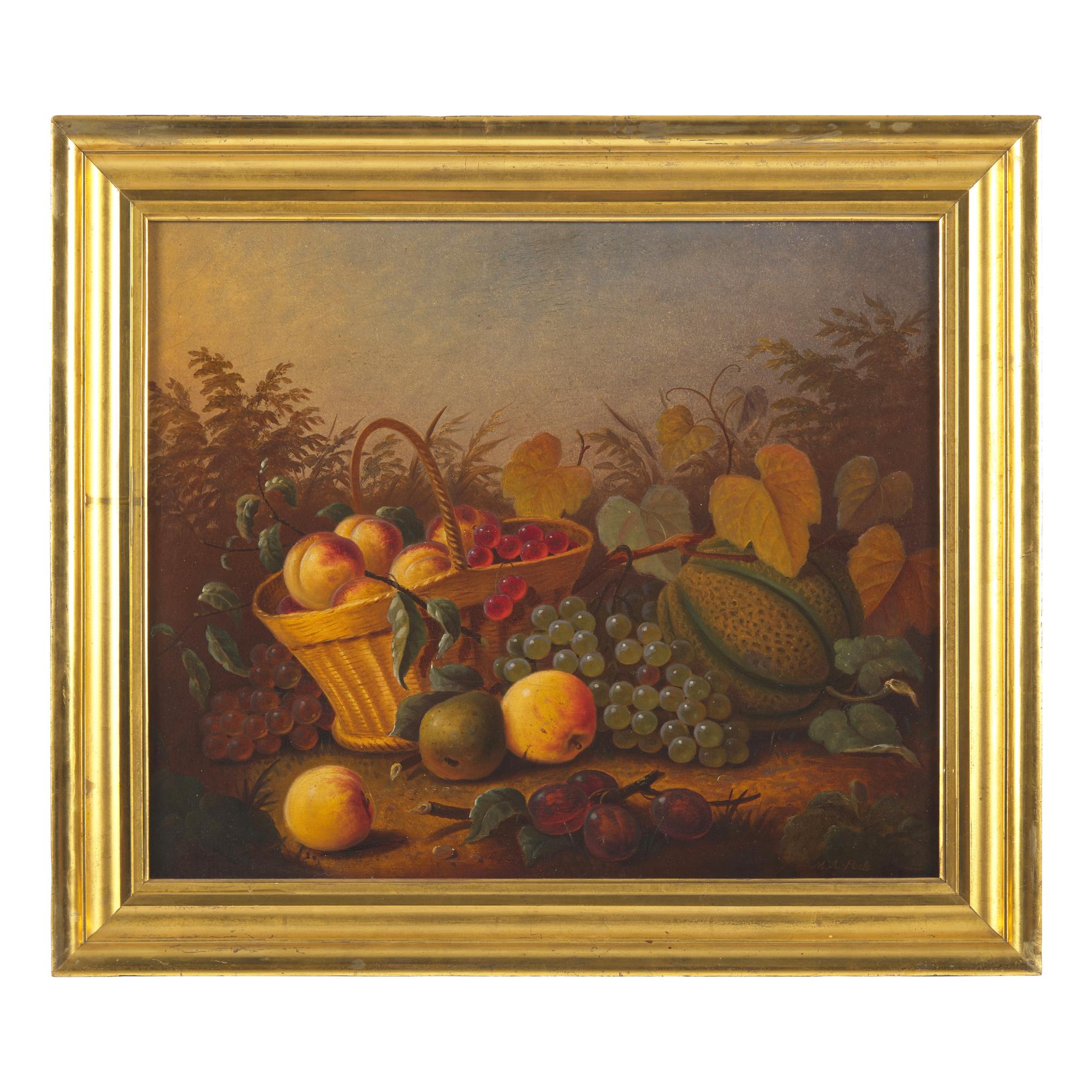 Margaretta Angelica Peale (American, 1795-1882) — Still Life with Basket of Fruit