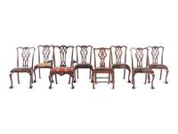 An Assembled Set of George III Style Mahogany Dining Chairs
